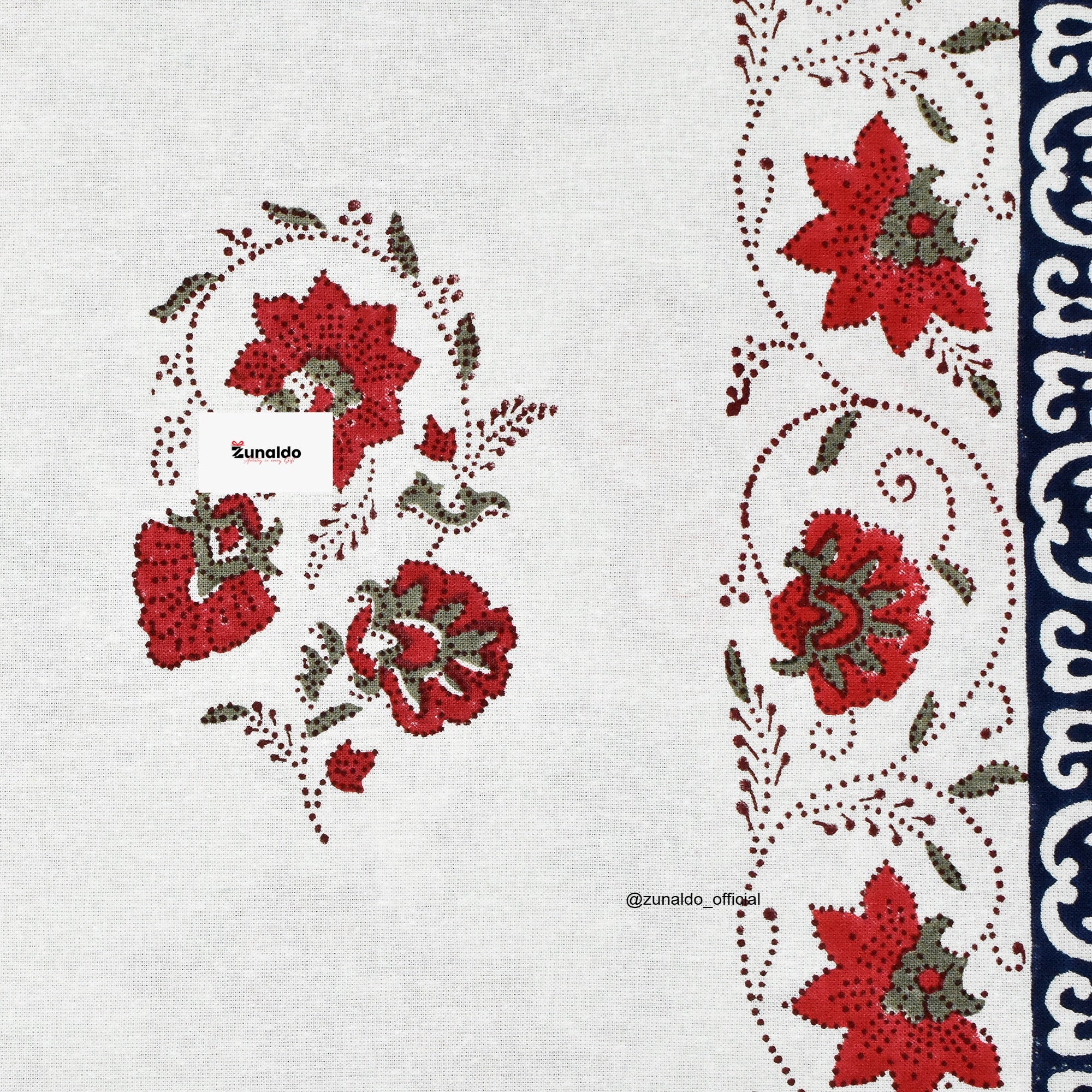 Pure Cotton King Size Bedsheet  Floral Block Print