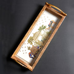 Wooden Enamle Tray with Handle