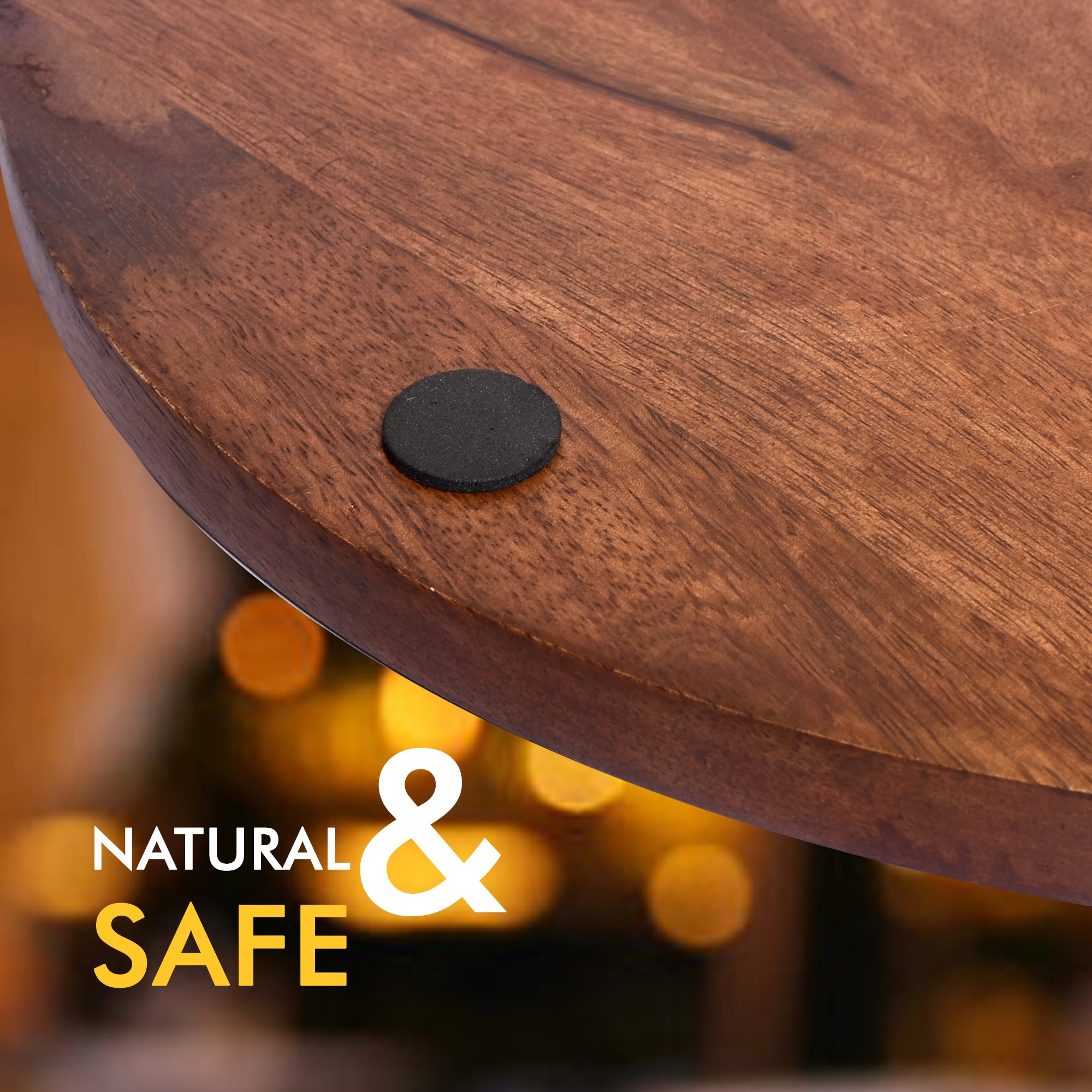 Wooden Round 5 Section Tray - 12 Inch | Dry Fruit & Snack Tray