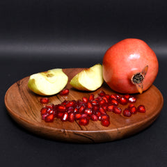 Rustic Round Wood Plate – Ideal for Fruits & Dry Snacks 7(inch) SET OF 3