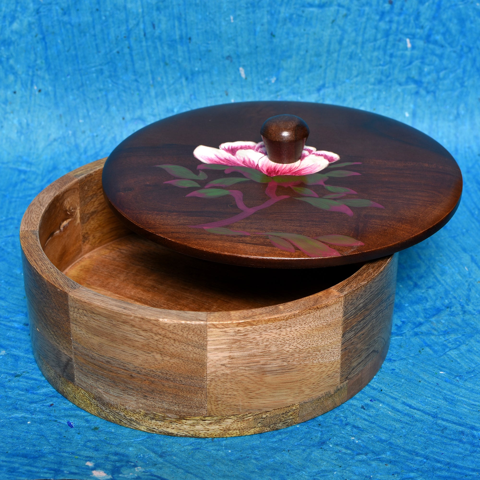 Wooden Large Roti Box (8X8X3 Inch)