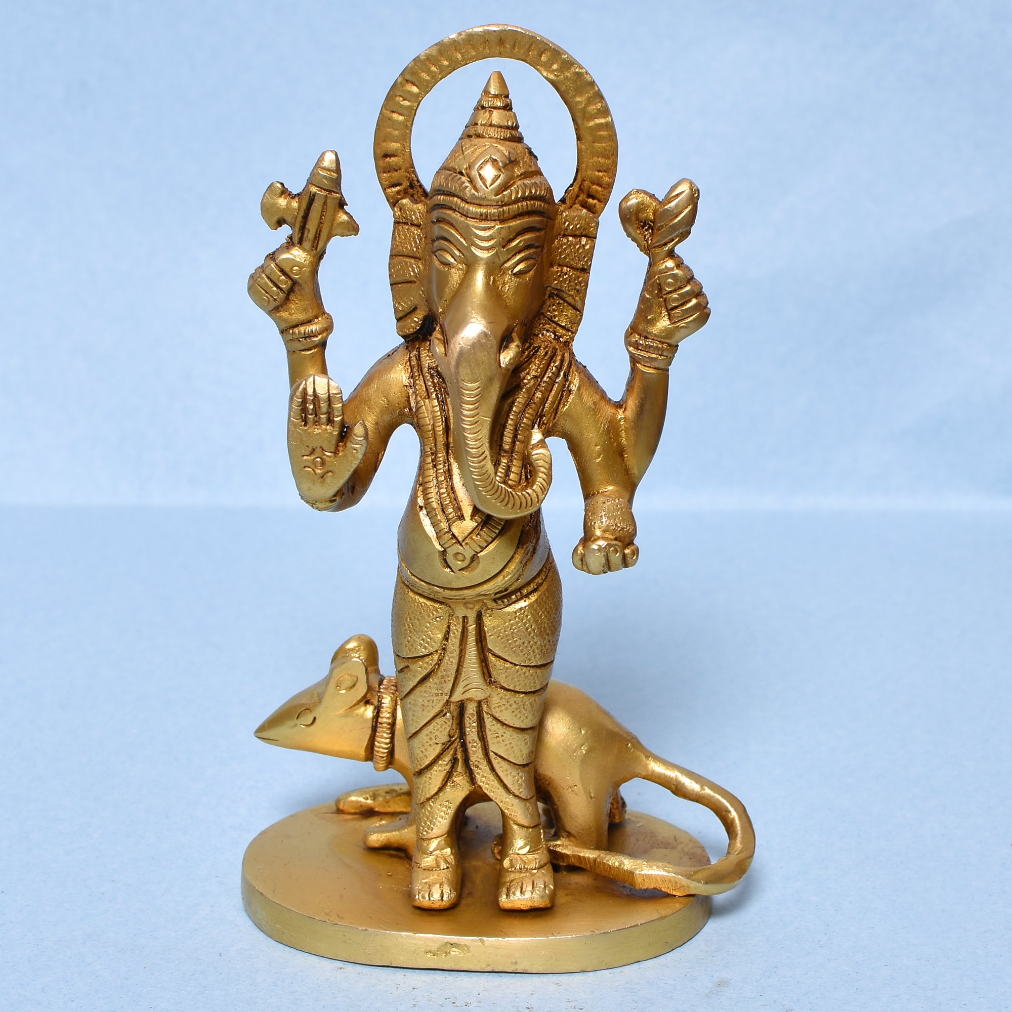 GANESH STANDING W/ RAT 5.25"