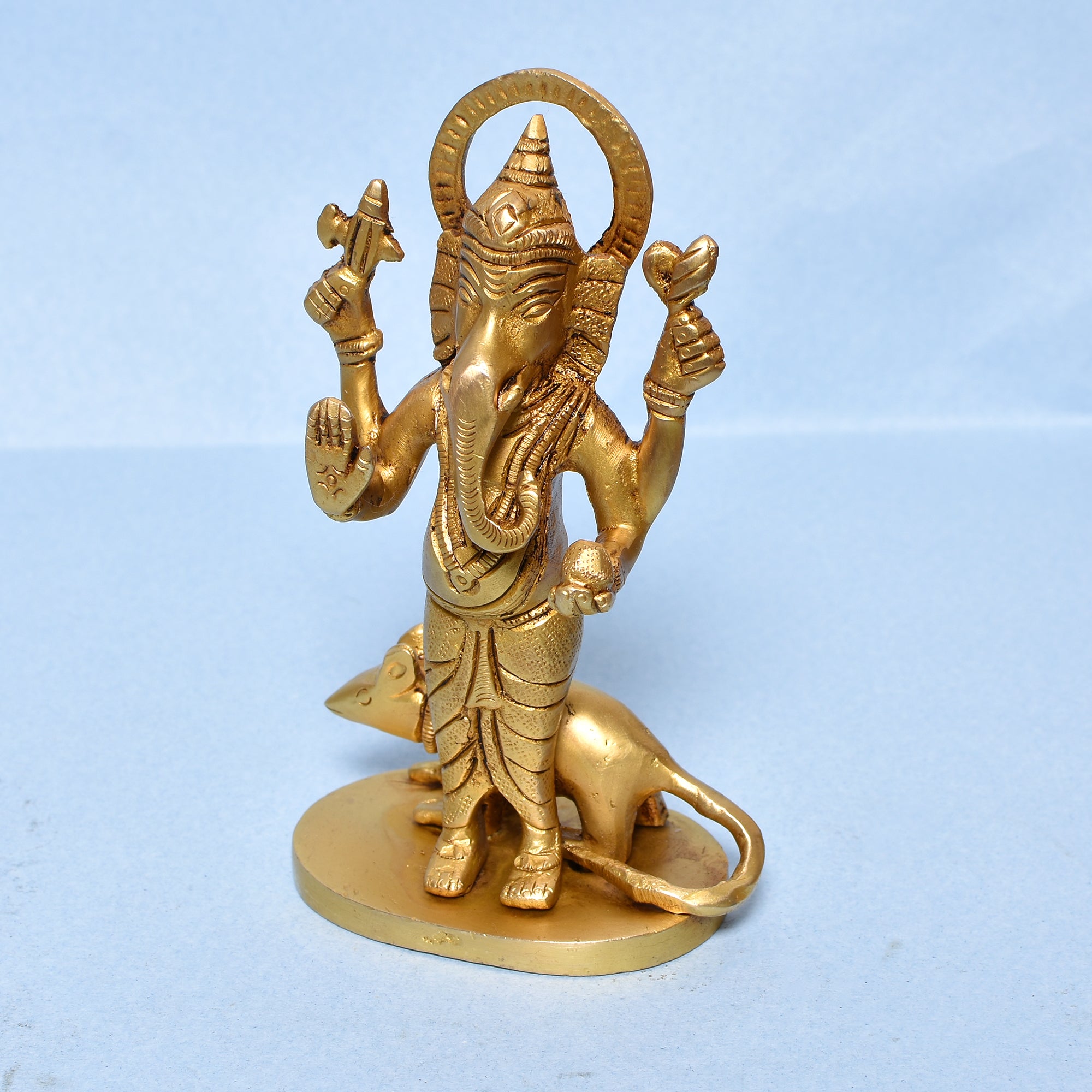 GANESH STANDING W/ RAT 5.25"