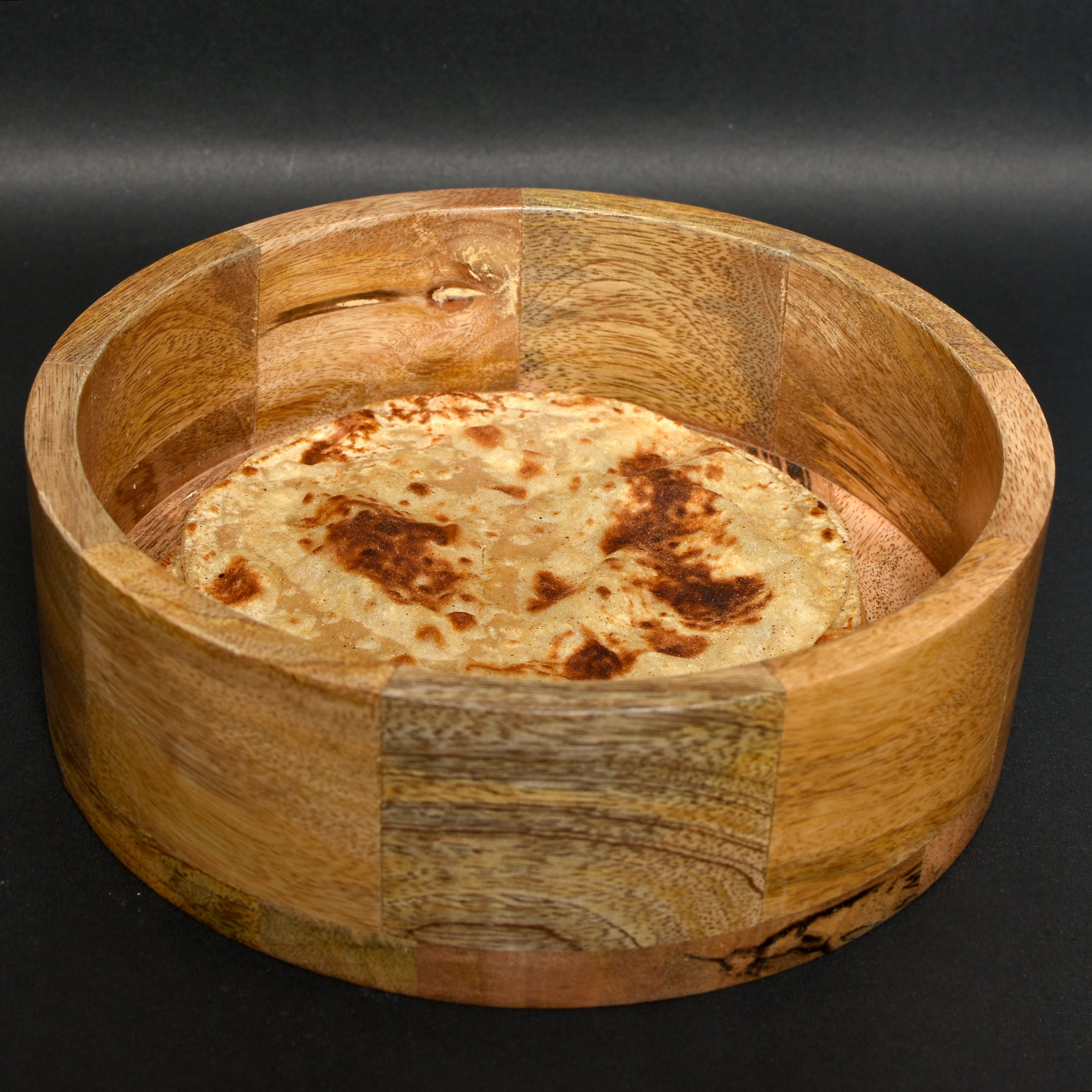 Wooden Large Roti Box (8X8X3 Inch)