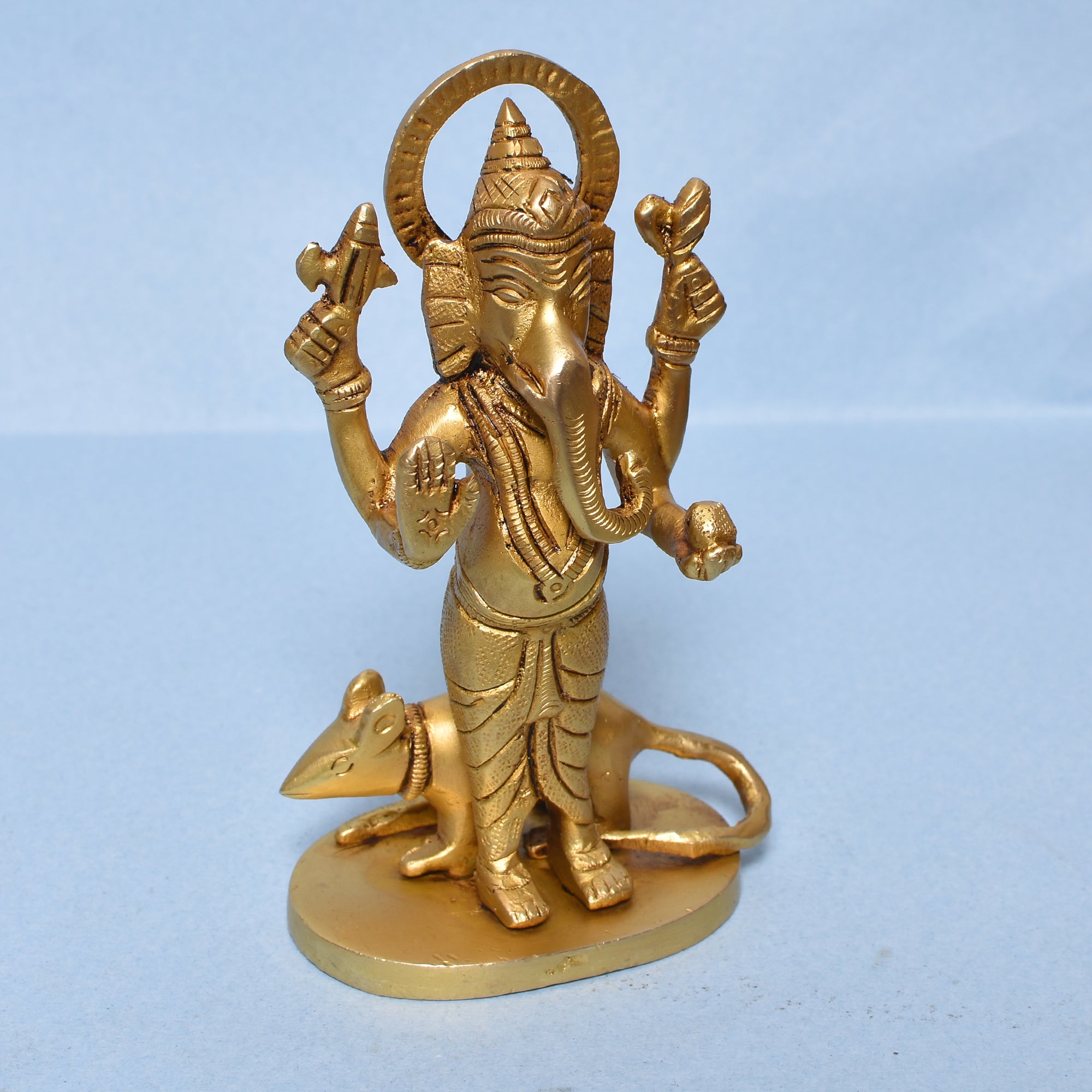 GANESH STANDING W/ RAT 5.25"