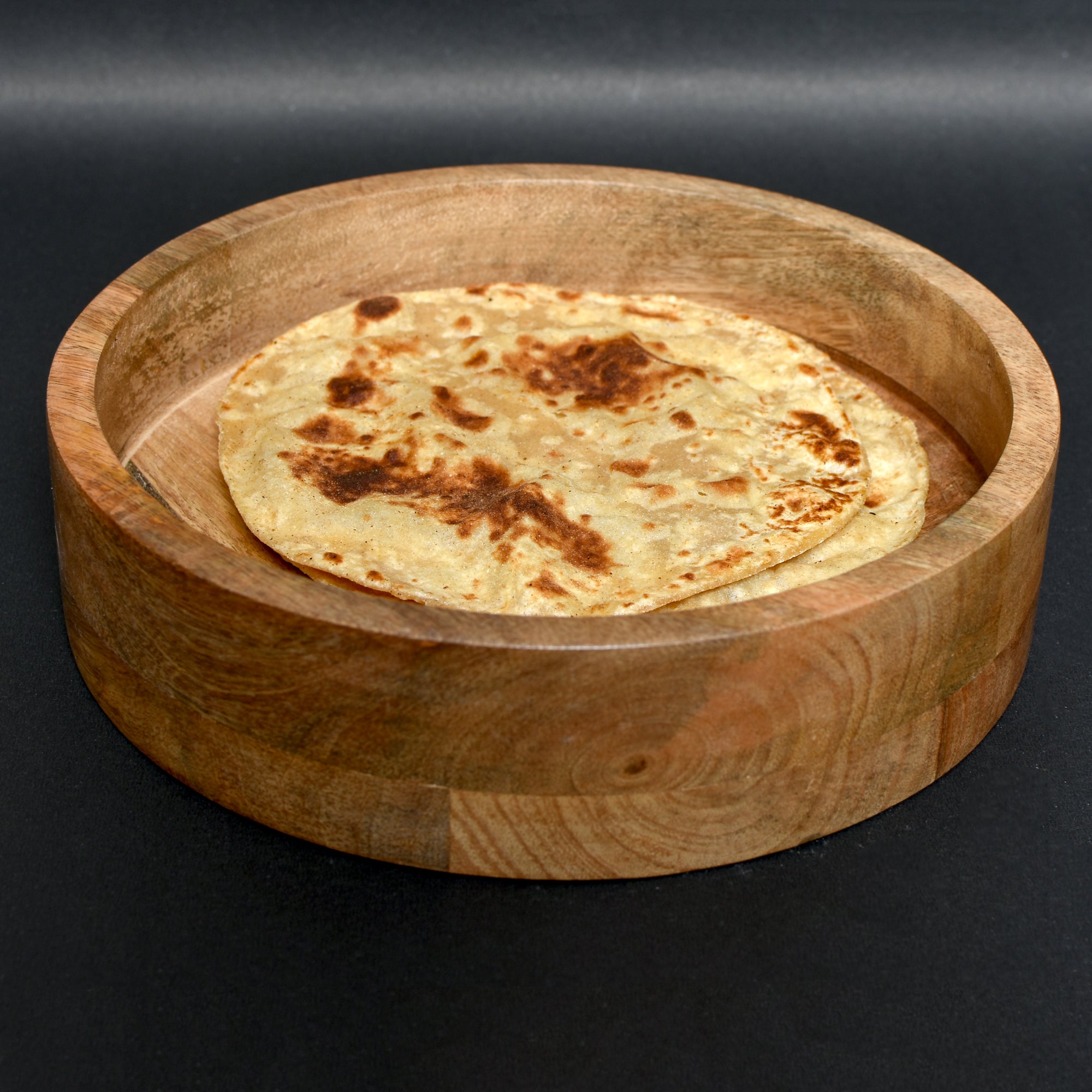 Round Wooden Storage Container – Polished Finish with Lid 8x8x2