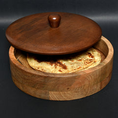 Wooden Small Roti Box (8X8X2 Inch)