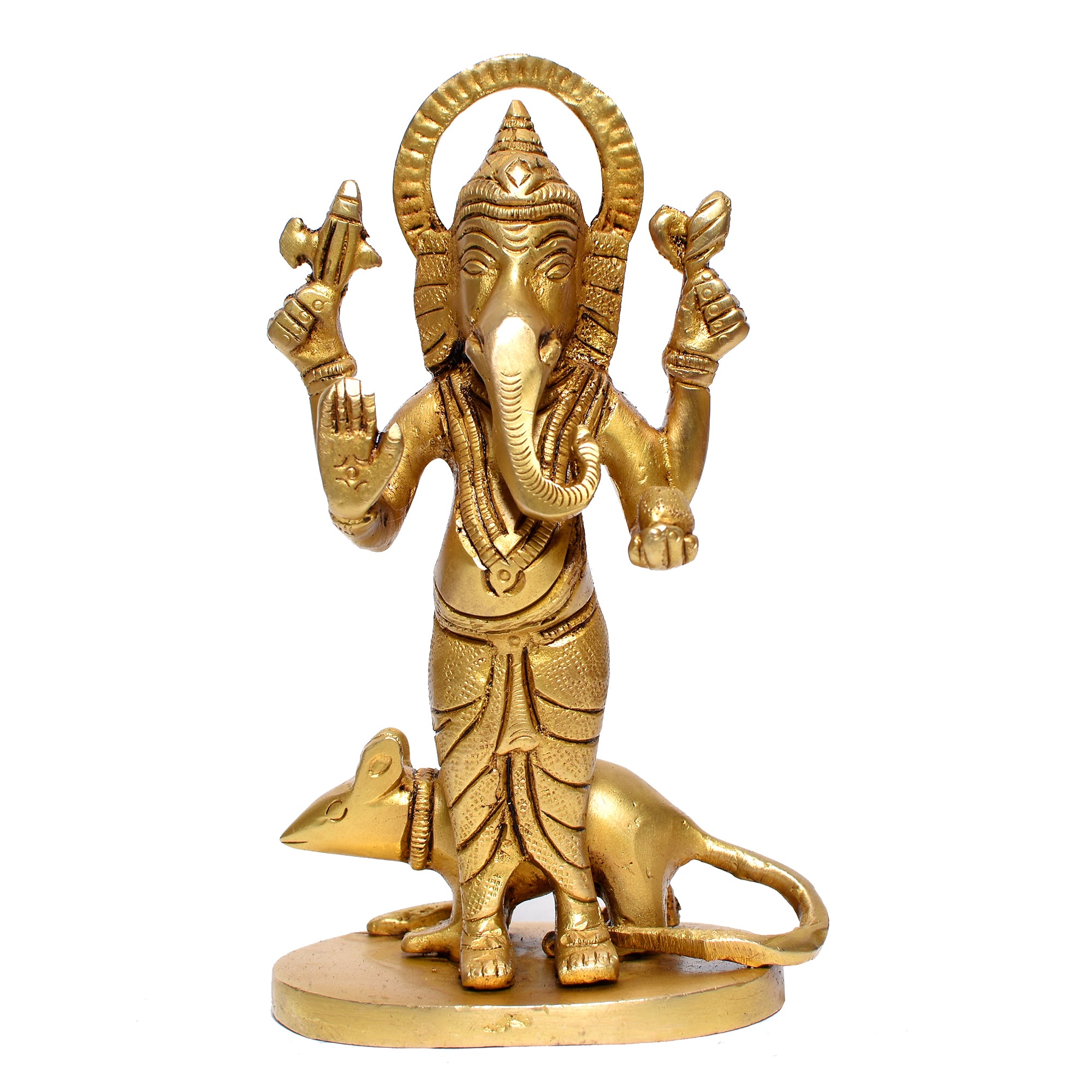 GANESH STANDING W/ RAT 5.25"