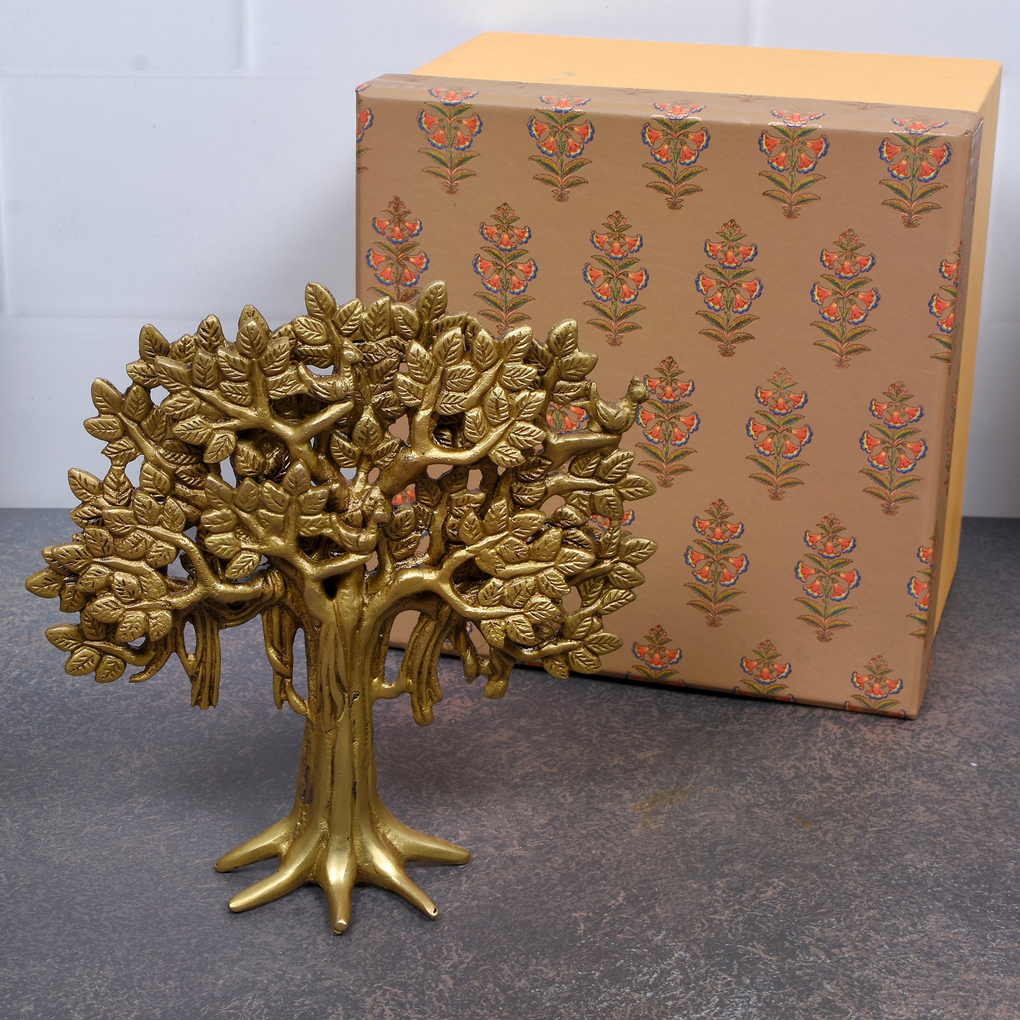 Brass Tree of Life – Handcrafted Symbolic Sculpture for Home & Office Decor 7.5 (inch)