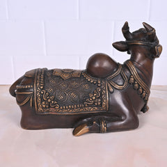 NANDI SITTING CARVED W/OUT BASE FINE WITH OM 12.5"