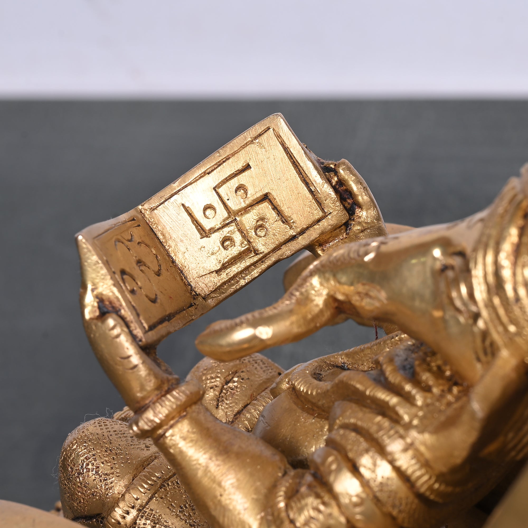 Brass Ganesha on Rocking Chair 6.5"