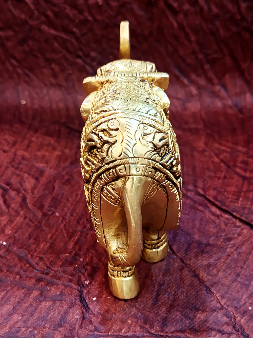 Pure Brass Elephant with Trunk Up – 4 Inch | 1 Kg For Showpiece & Gift