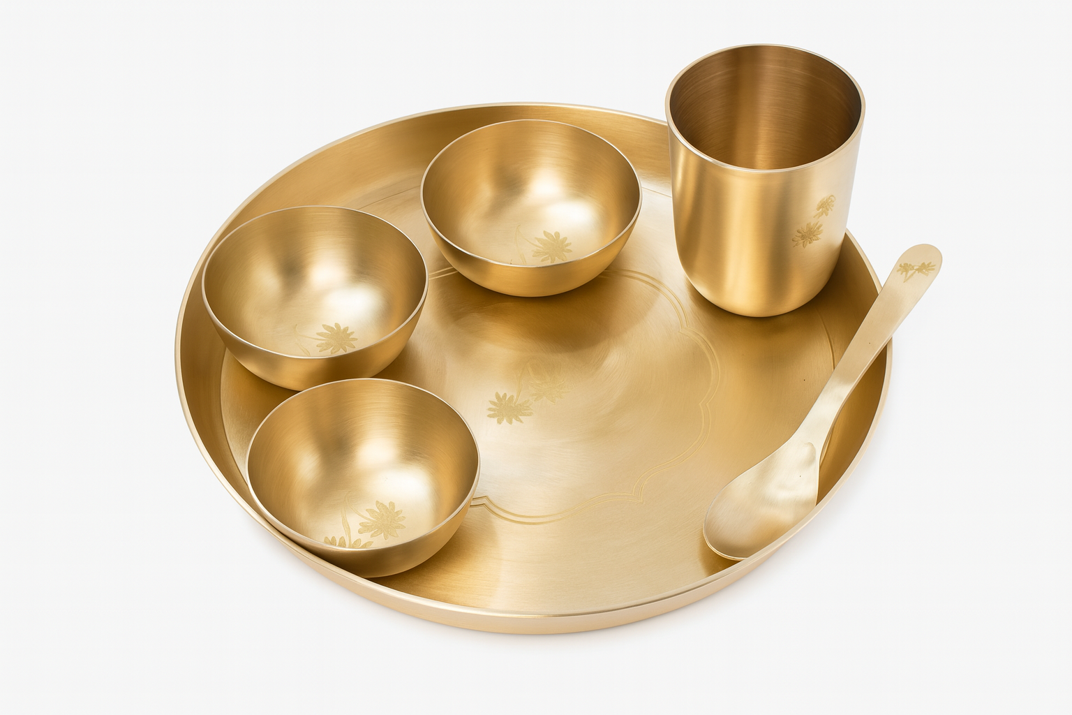 Kansa Premium Handcrafted Thali Set