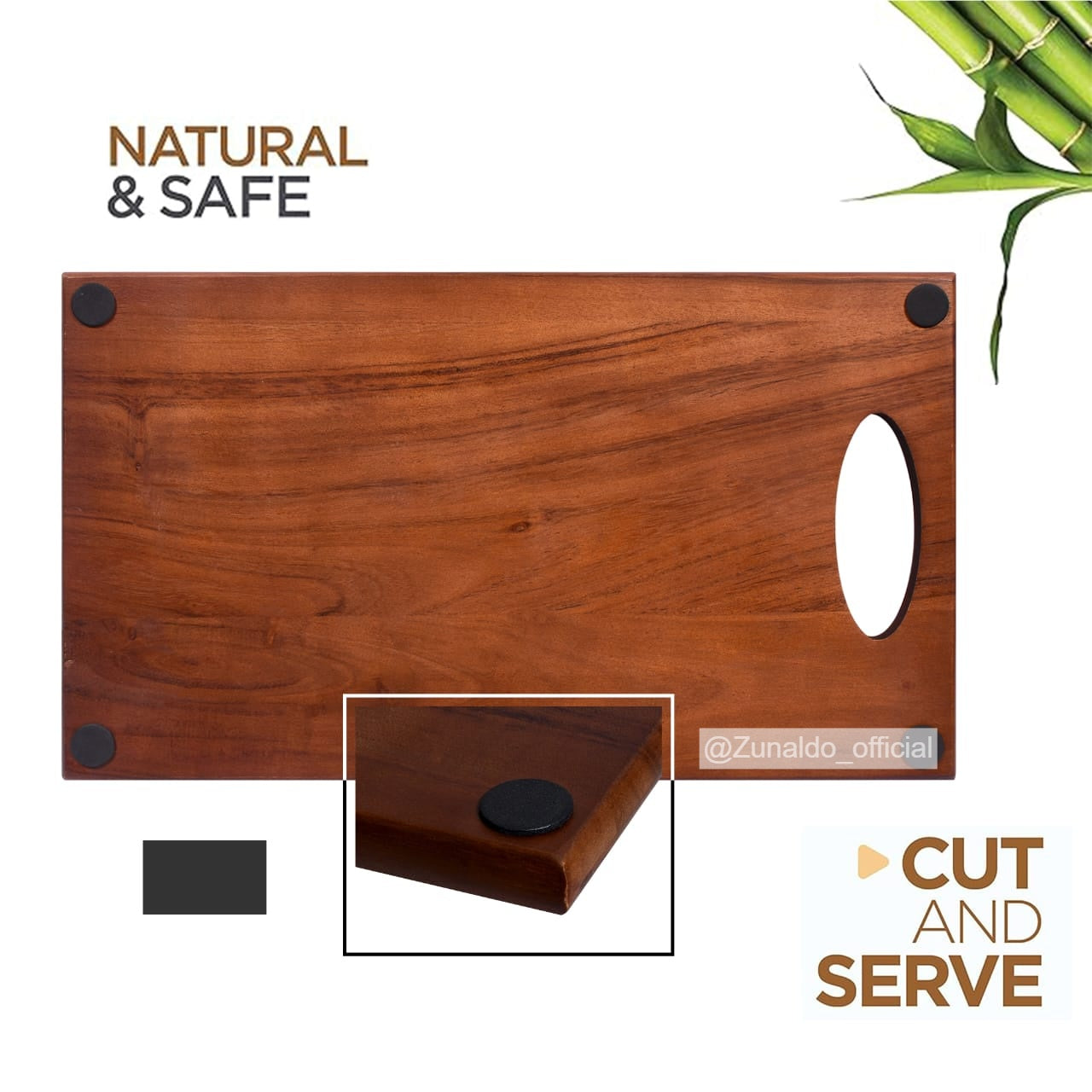 Premium Wooden Chopping Board with Handle (16 X 9 Inch)