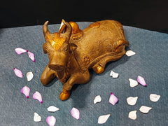 Handcrafted Brass Nandi Sitting (8 X 5 Inch)