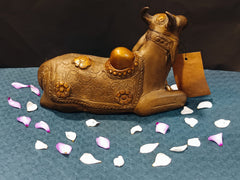 Handcrafted Brass Nandi Sitting (8 X 5 Inch)