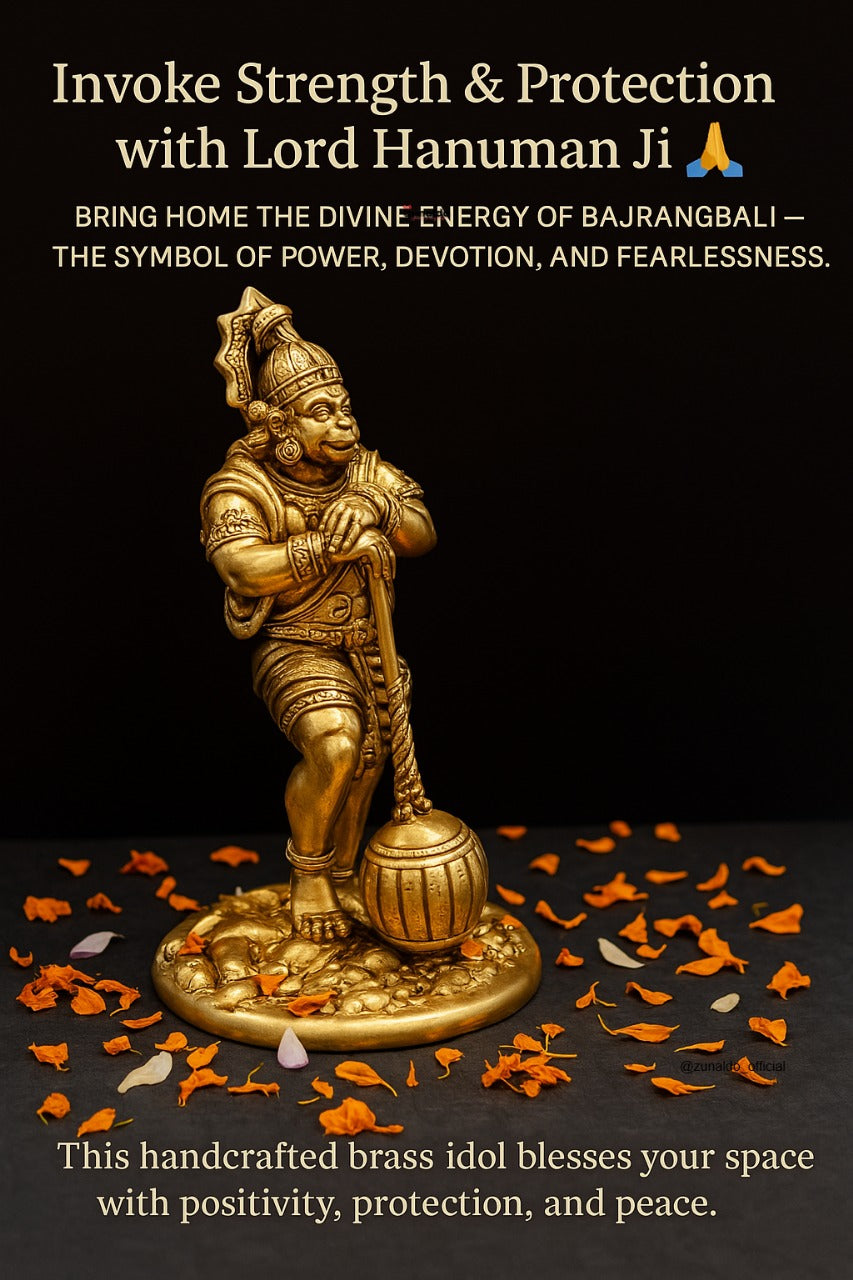 Brass Lord Hanuman Idol – Divine Home Decor & Gift