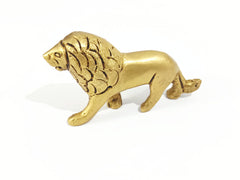 Handcrafted Brass Lion Pair Figurines for Home & Office Décor