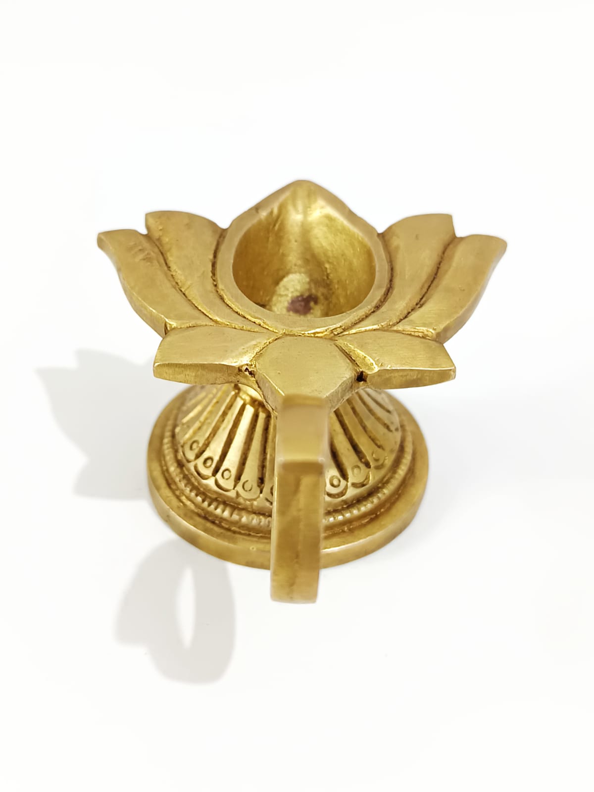 Handcrafted Brass Lotus Diya (Oil Lamp) for Pooja & Home Décor