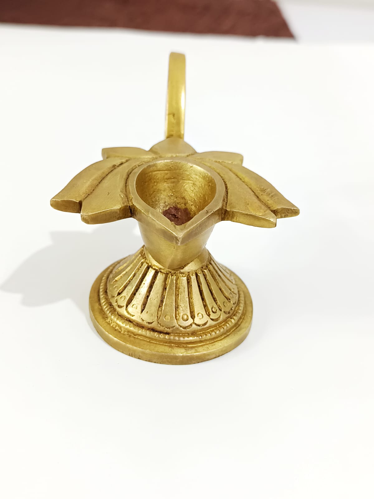 Handcrafted Brass Lotus Diya (Oil Lamp) for Pooja & Home Décor