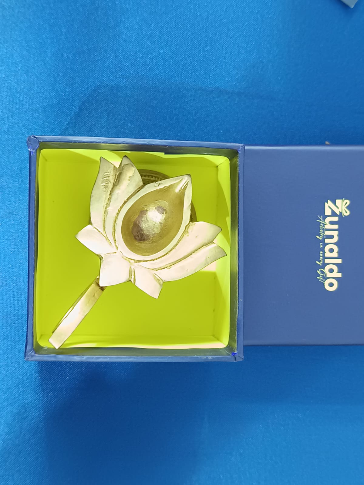 Handcrafted Brass Lotus Diya (Oil Lamp) for Pooja & Home Décor