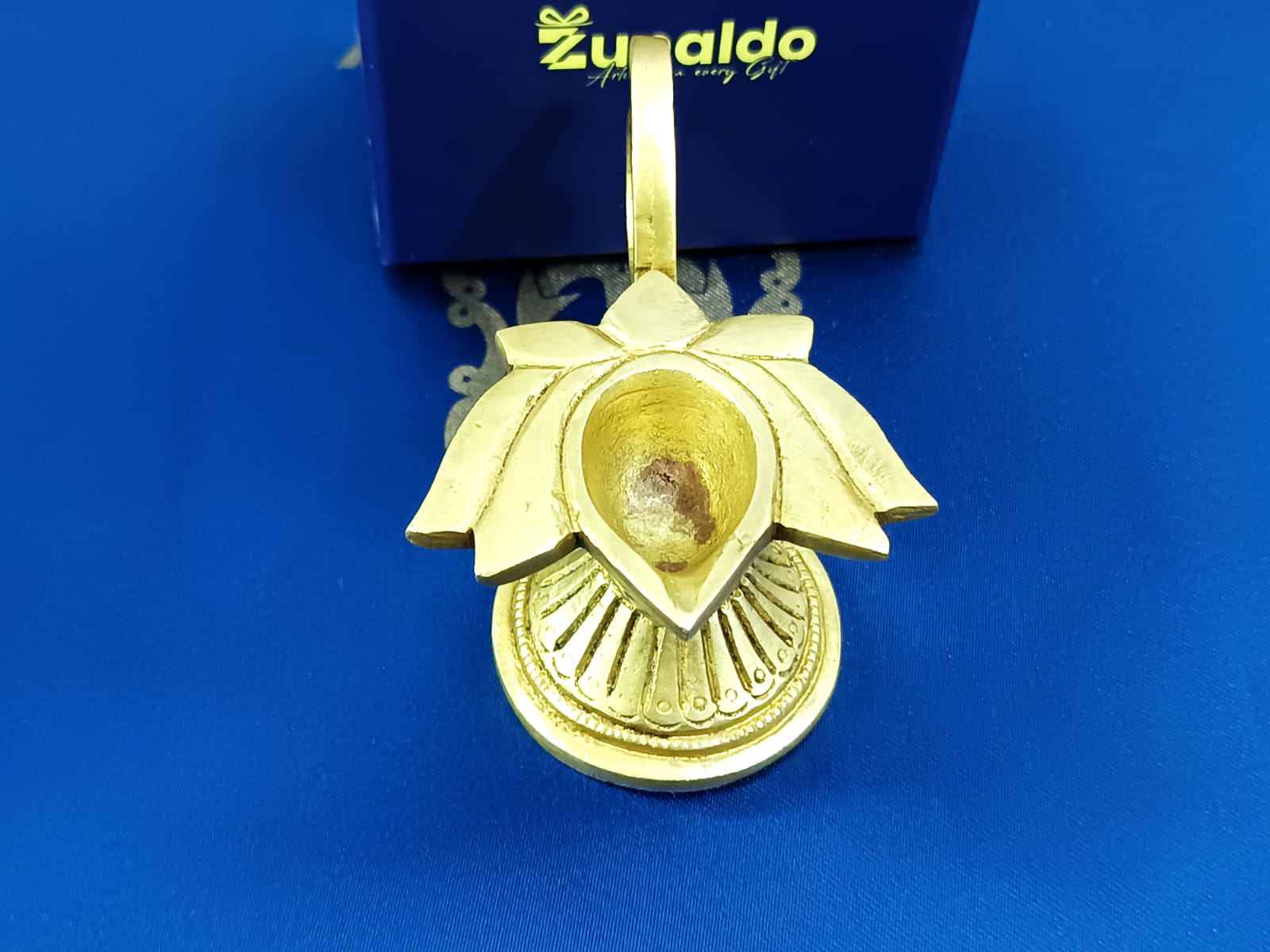 Handcrafted Brass Lotus Diya (Oil Lamp) for Pooja & Home Décor