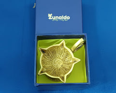 Handcrafted Brass Swastik Diya with Handle for Pooja & Rituals