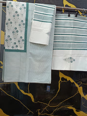 Hand Block Printed Cotton Bedsheet  (90 X108 ) IN