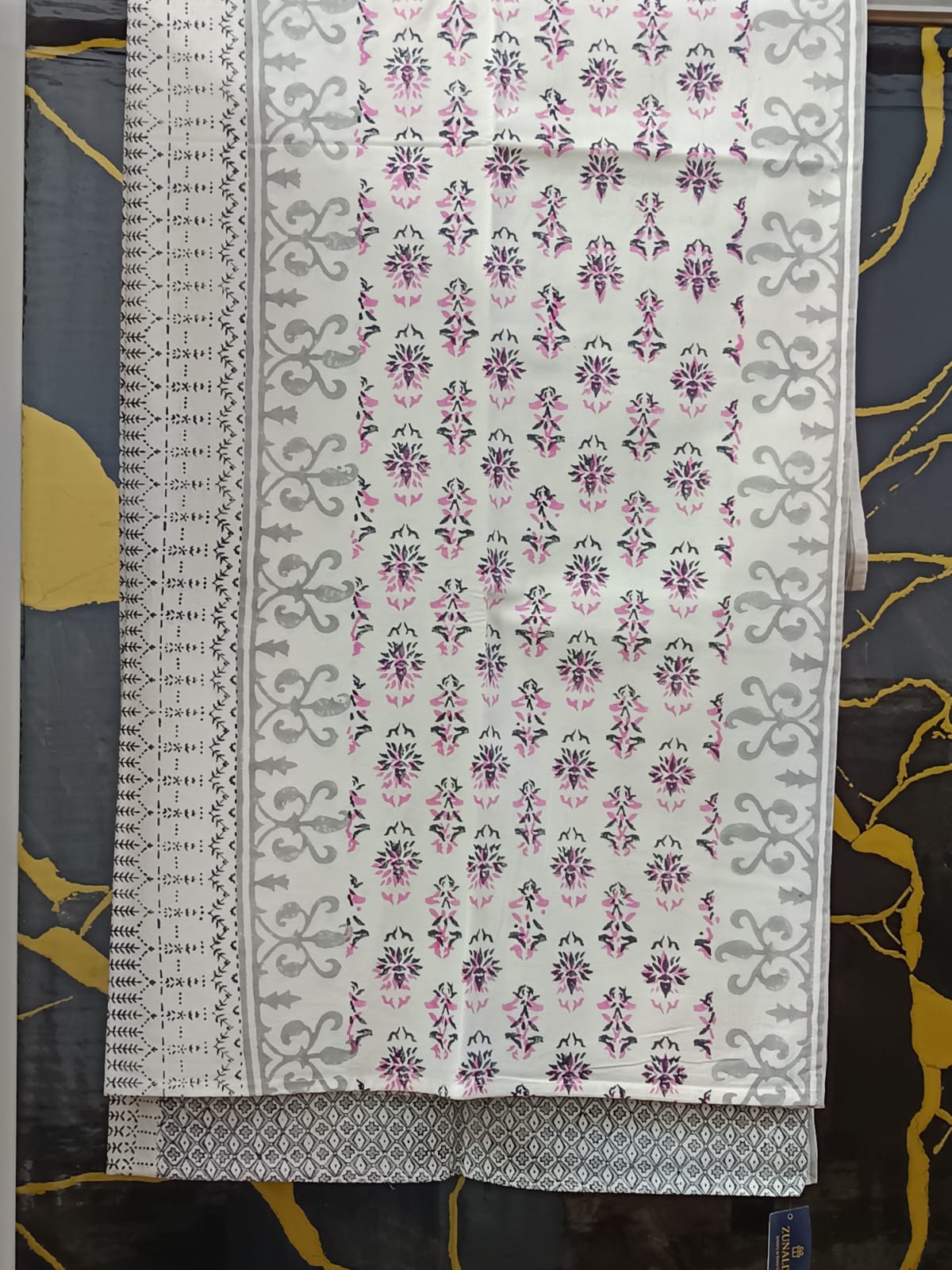 Hand Block Printed Cotton Bedsheet  (90 X108 ) IN