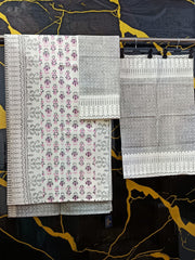 Hand Block Printed Cotton Bedsheet  (90 X108 ) IN