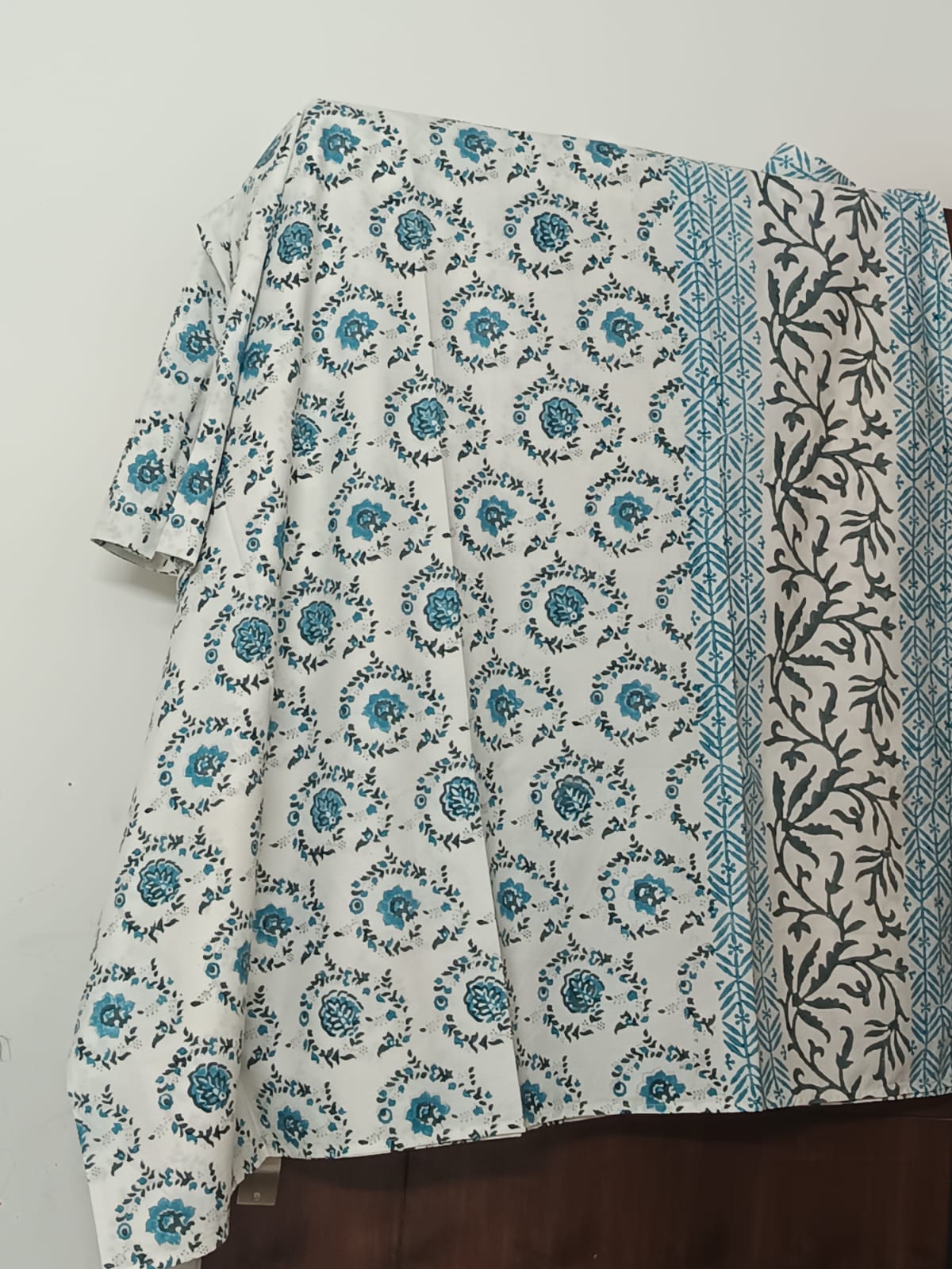 Hand Block Printed Cotton Bedsheet  (90 X108 ) IN