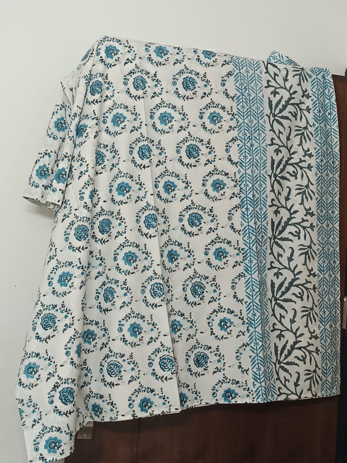 Hand Block Printed Cotton Bedsheet  (90 X108 ) IN