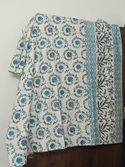 Hand Block Printed Cotton Bedsheet  (90 X108 ) IN