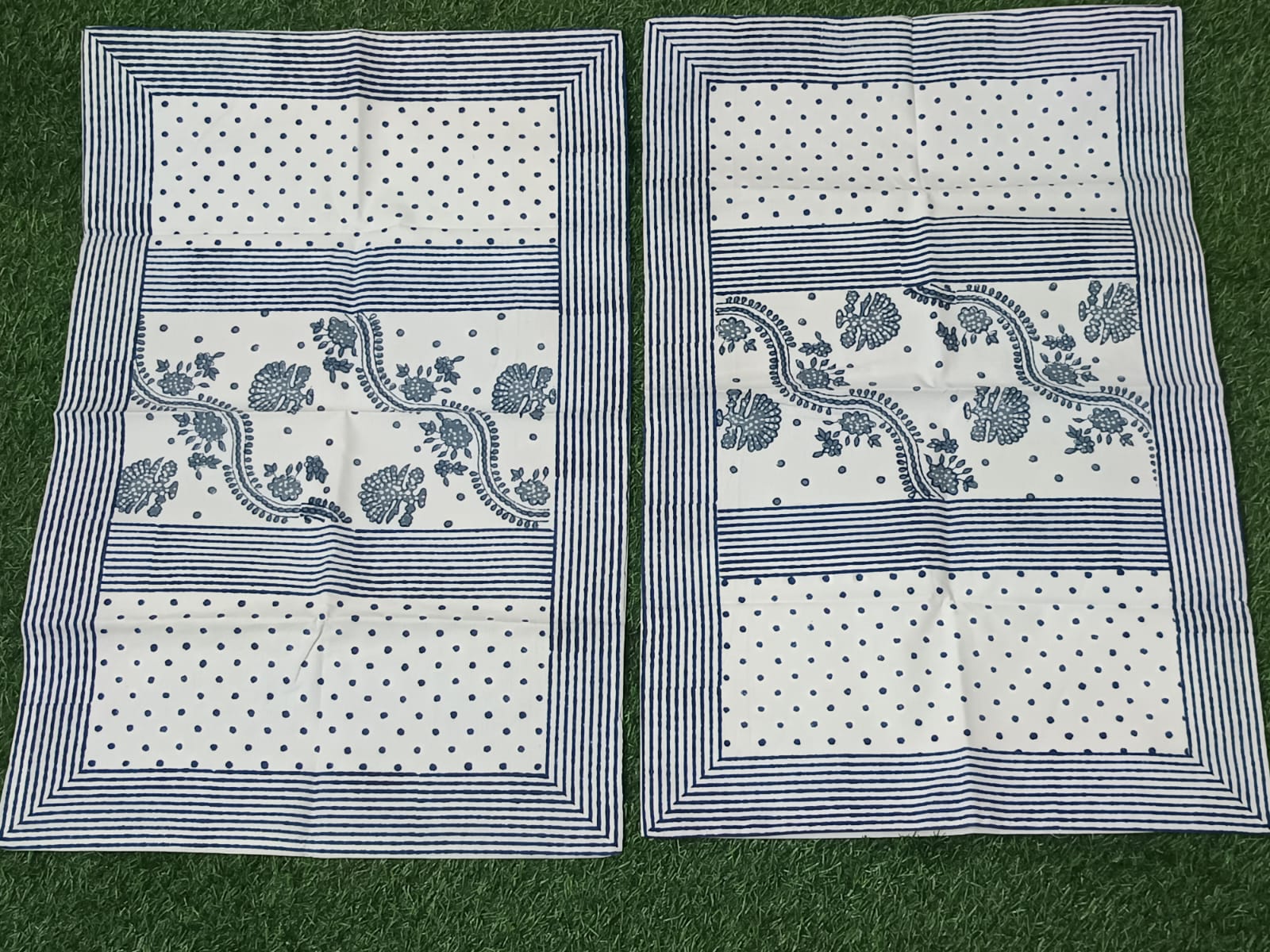 Hand Block Printed Cotton Bedsheet  (90 X108 ) IN