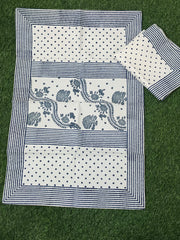 Hand Block Printed Cotton Bedsheet  (90 X108 ) IN