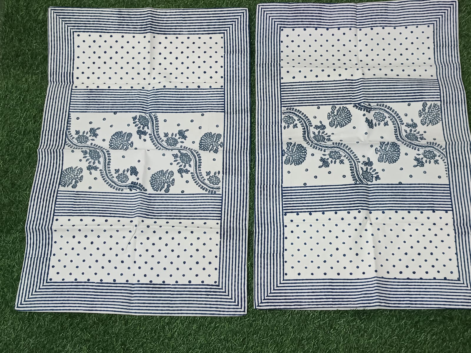 Hand Block Printed Cotton Bedsheet  (90 X108 ) IN