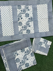 Hand Block Printed Cotton Bedsheet  (90 X108 ) IN