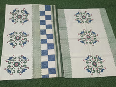 Hand Block Printed Cotton Bedsheet  (90 X108 ) IN