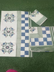 Hand Block Printed Cotton Bedsheet  (90 X108 ) IN