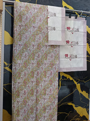 Hand Block Printed Cotton Bedsheet  (90 X108 ) IN