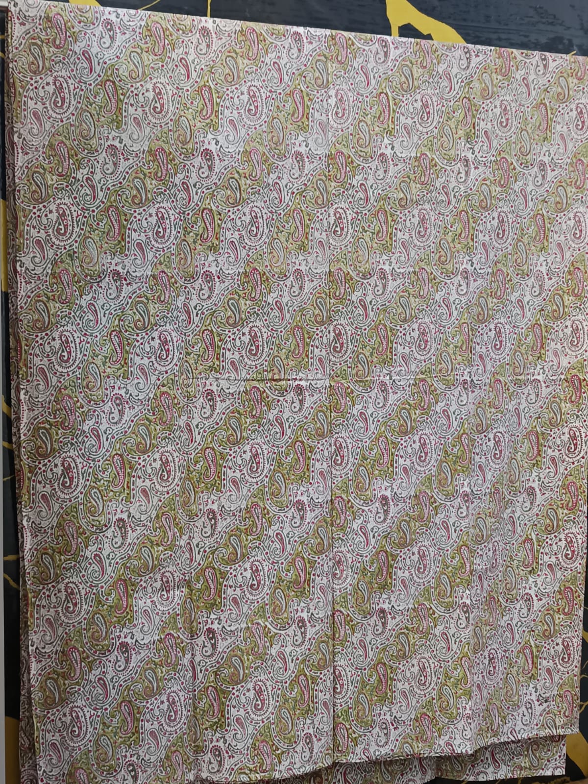 Hand Block Printed Cotton Bedsheet  (90 X108 ) IN