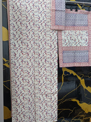 Hand Block Printed Cotton Bedsheet  (90 X108 ) IN