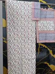 Hand Block Printed Cotton Bedsheet  (90 X108 ) IN