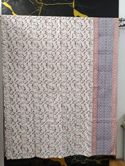 Hand Block Printed Cotton Bedsheet  (90 X108 ) IN
