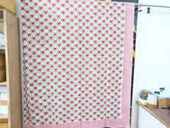 Hand Block Printed Cotton Bedsheet  (90 X108 ) IN
