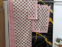 Hand Block Printed Cotton Bedsheet  (90 X108 ) IN