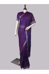 Pure Linen Cross Dyed Saree with Blouse