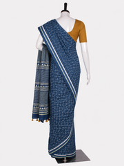 Hand Block Cotton Saree with Blouse