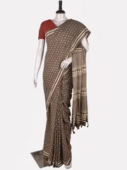 Hand Block Cotton Saree with Blouse