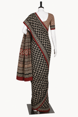 Hand Block Cotton Saree with Blouse
